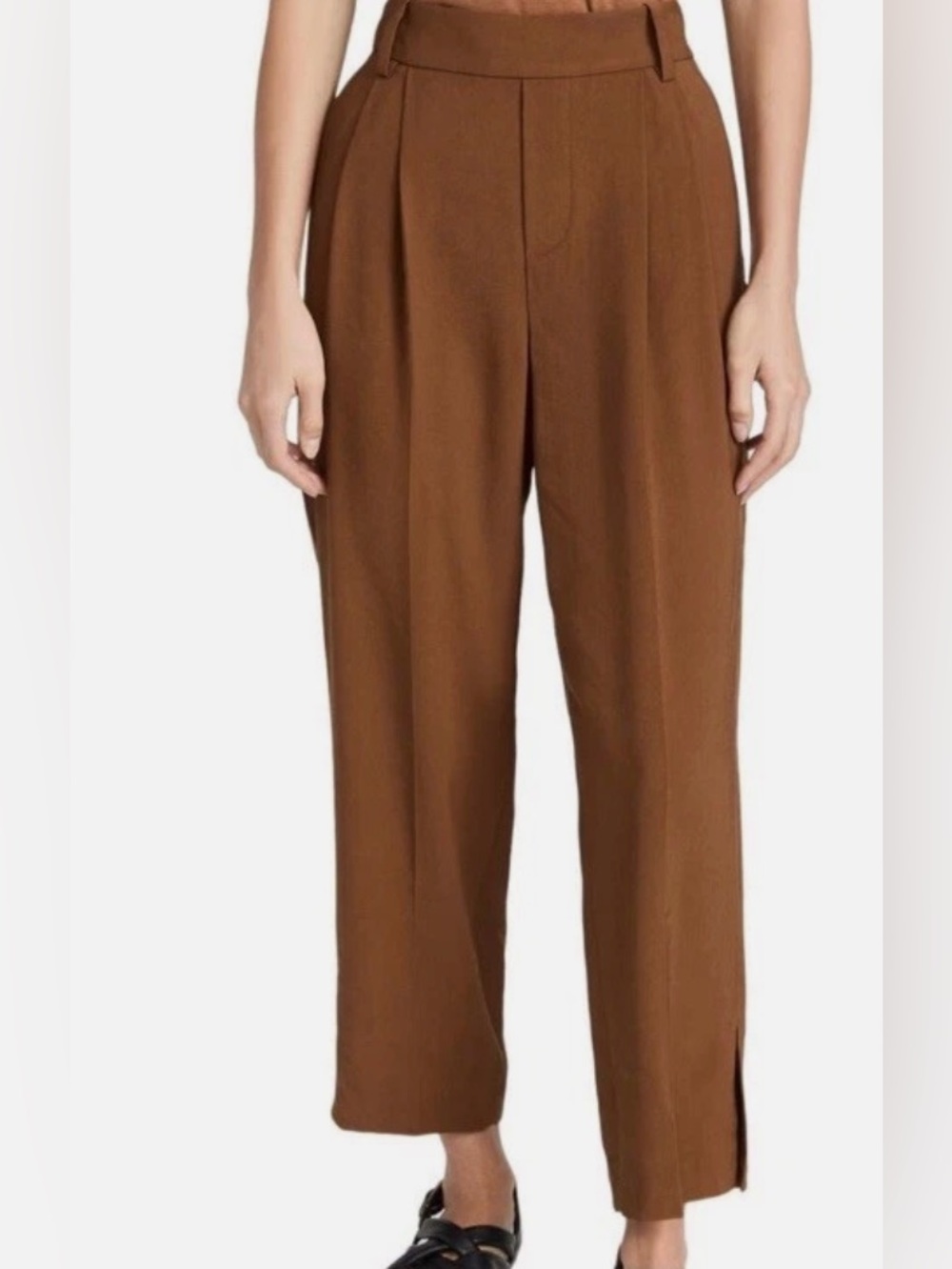 Vince Stovepipe Crop Pull-On Pants - Light Brown - Size XS